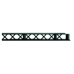 LITEAU DE VENTILATION SANS PEIGNE NOIR 100cm 18mm SPECIAL ARDOISE BKW